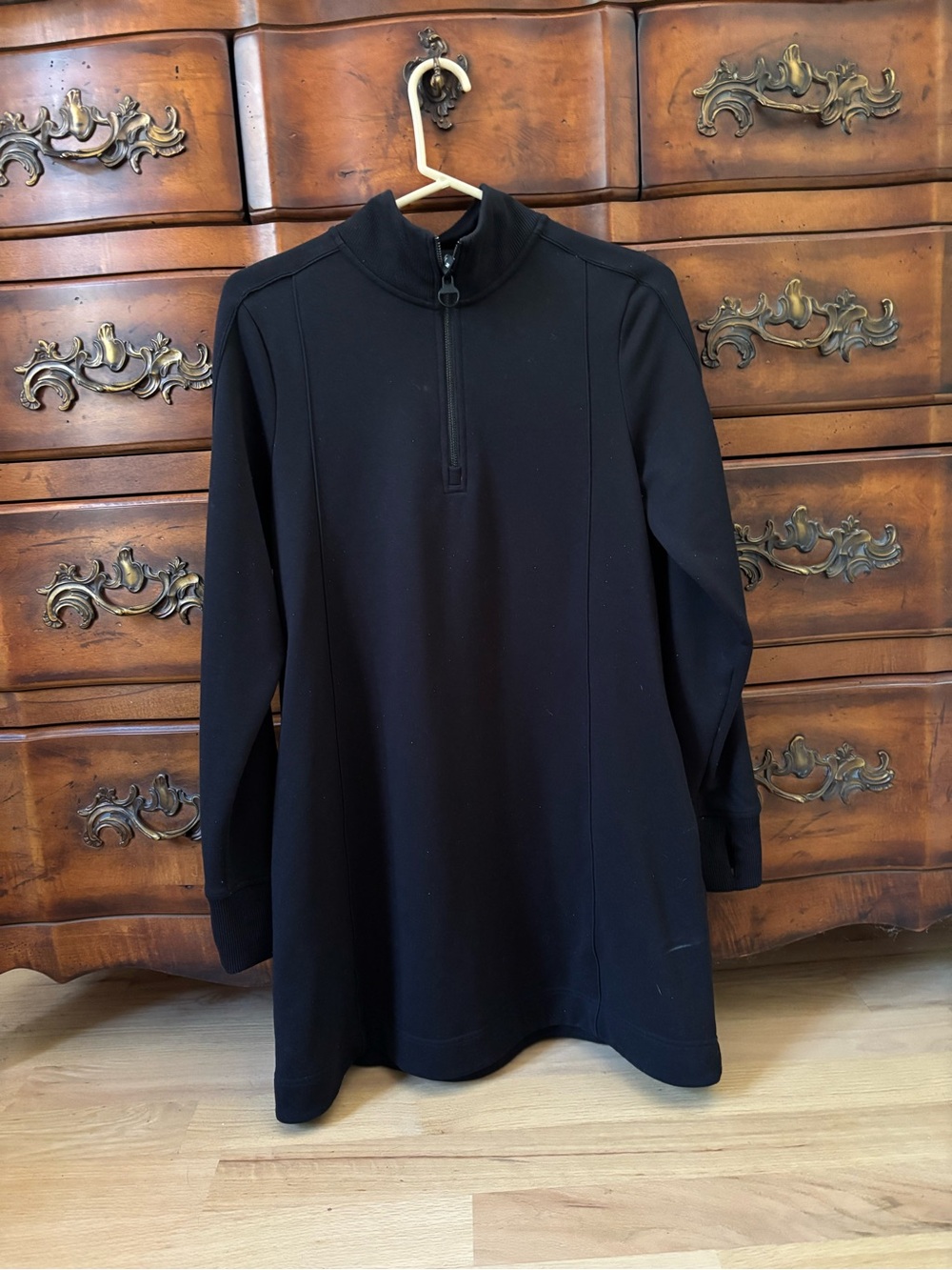 Athleta Black Zip-Front Pullover
